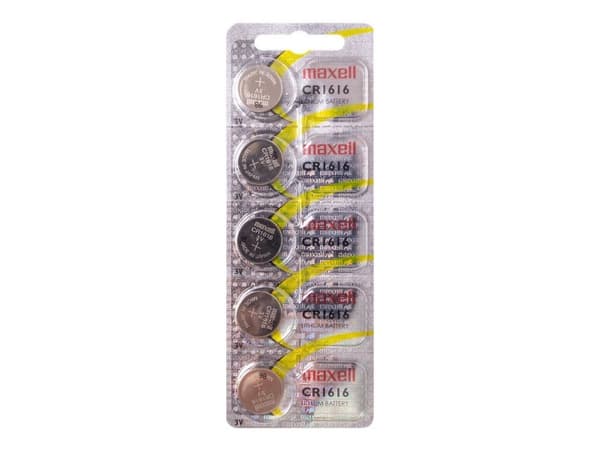 Maxell lithium CR1616 batteri, 5 stk.
