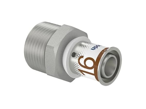 UPONOR S-PRESS PLUS kobling m/nippel 16x3/4"MT