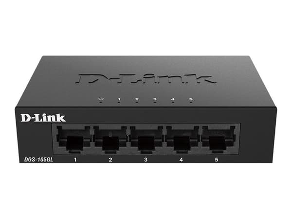 D-Link DGS 105GL - Switch - ohanterad - 5 x 10/100/1000 - skrivbordsmodell