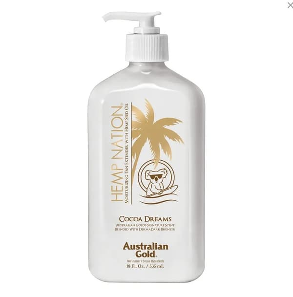 Hemp Nation Cocoa Dreams Tan Extender with Derma Dark Bronzer 18oz