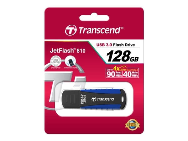 Transcend JetFlash 810 - USB flash-enhet - 128 GB - USB 3.0