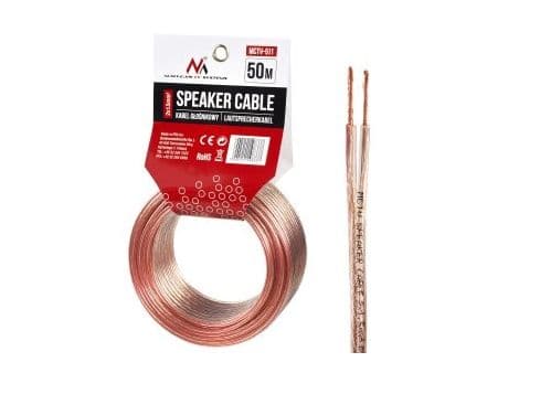 Maclean MCTV-511 - Bulkhögtalarkabel - 1.5 mm² - 50 m - transparent