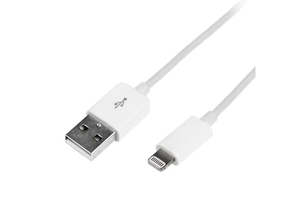 LogiLink - Lightning-kabel - Lightning hann til USB hann - 1 m - hvit
