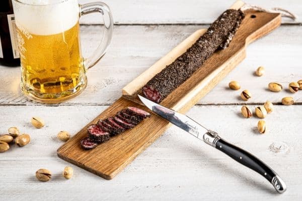 Sausage Serving board with Knife Laguiole SET 2 SdV