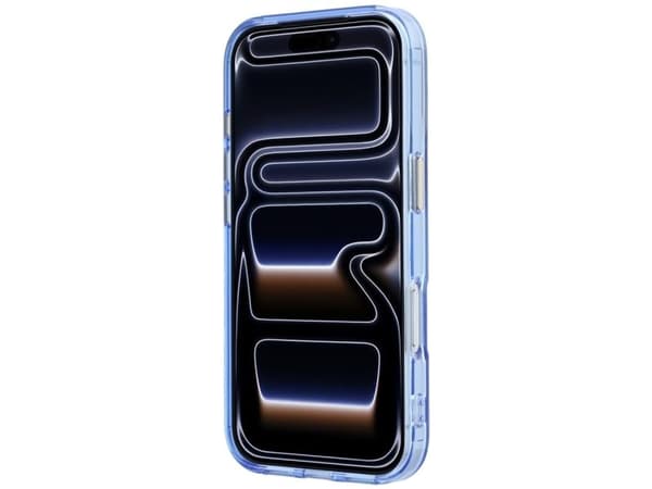 Guess IML Ring Stand 360 Script Metal Logo MagSafe Case for iPhone 17 Pro Max / 18 Pro Max - Light Blue