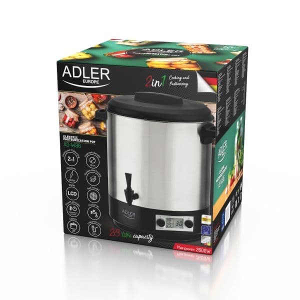 Adler Elektrisk pasteuriseringsmaskin - 28 liter