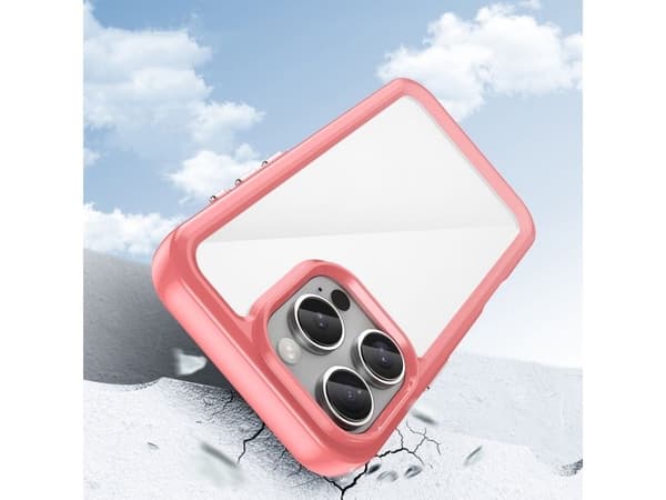Hurtel Outer Space kotelo geelikehyksellä iPhone 16 Pro Max - punainen