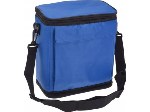 Termobag med kjøleelement, for 12 bokser, marine/svart