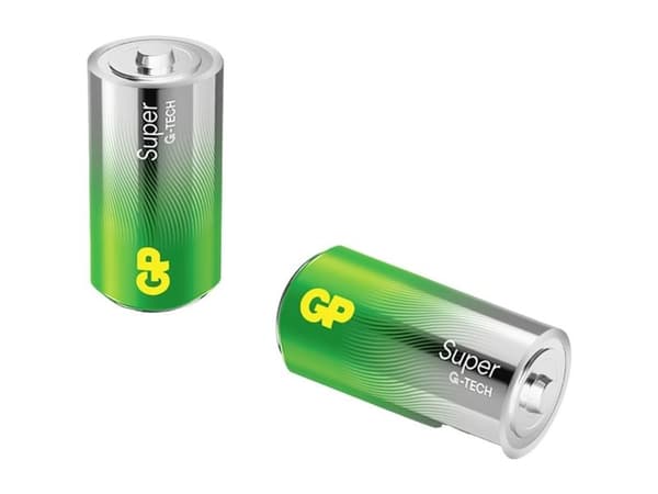 GP Super Alkaline C-batteri, 14A/LR14, 2-pack