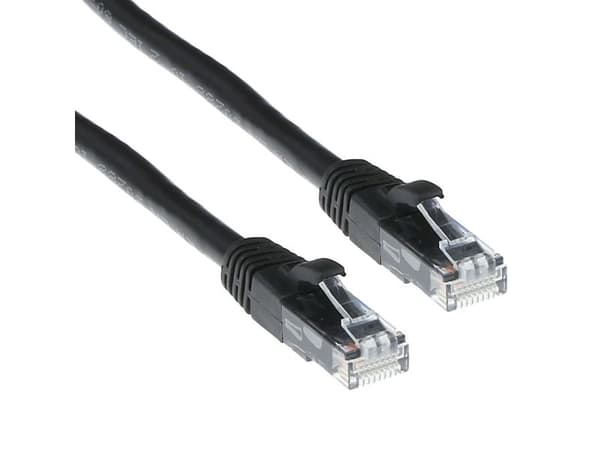 ACT Black 3 m U/UTP CAT6 patchkabel snagless med RJ45
