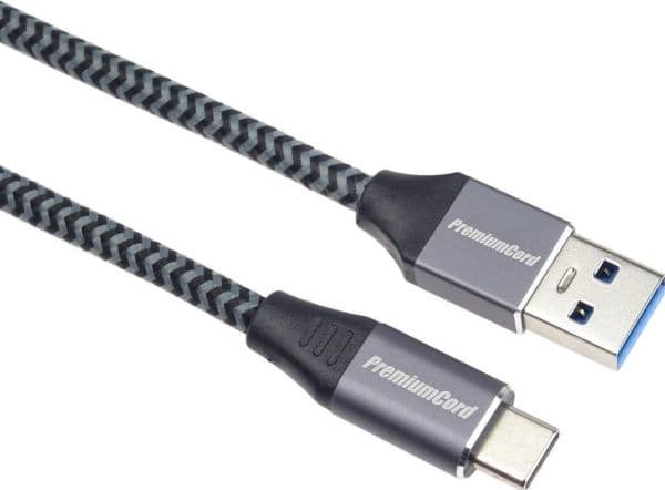USB-kabel PremiumCord USB-A til USB-C 2 m svart/grå (ku31cs2)