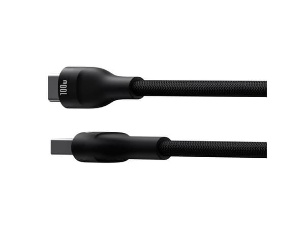 Baseus Flash-kabel 2x USB-A / USB-C 100W 1 m - svart