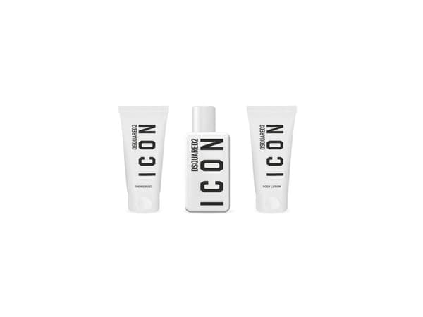 Dsquared2 Icon-sett: Eau de Parfum + dusjgel + kroppslotion (alle 50 ml)