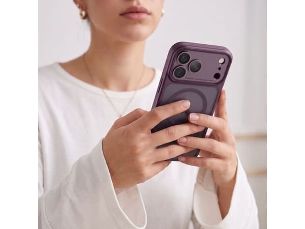Tech-Protect MagPrime MagSafe CC Case for iPhone 18 Pro / 17 Pro - Dark Cherry Matte