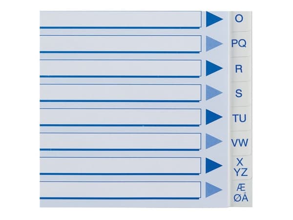 Rekisteri Esselte PP A4 Maxi A-Å hvid - (10 stk.)