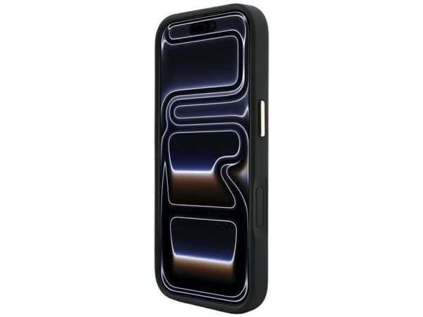 Guess Saffiano Peony &amp; Ring MagSafe Case for iPhone 17 Pro Max / 18 Pro Max - Black
