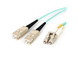 StarTech.com 2m valokaapeli - 10 Gb Aqua - Multimode Duplex 50/125 - LSZH - LC/SC - OM3 - LC to SC Fiber Patch Cable (A50FBLCSC2) - Patch cable - L...