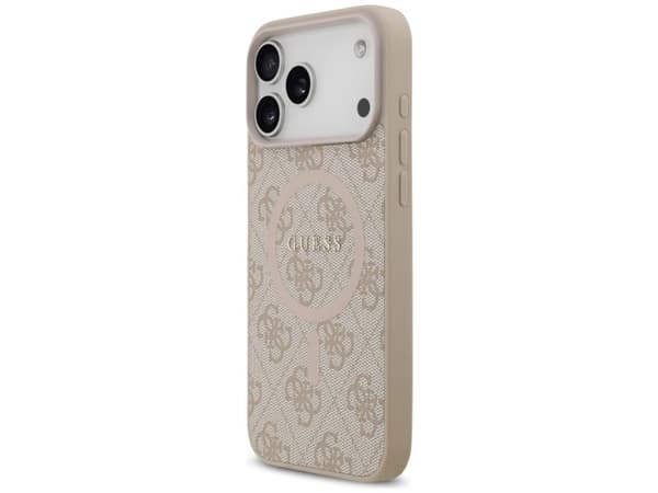 Guess 4G Ring Classic Logo MagSafena iPhone 17 Pro Max-deksel - rosa
