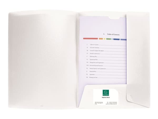 Exacompta Kreacover - 2-fliksfolder - for A4 (210 x 297 mm) - hvit