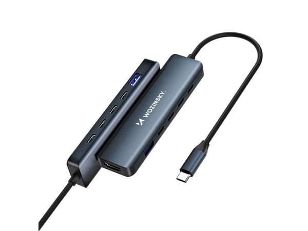 Wozinsky USB-hubb 6-i-1 USB-A USB-C DisplayPort HDMI - grå