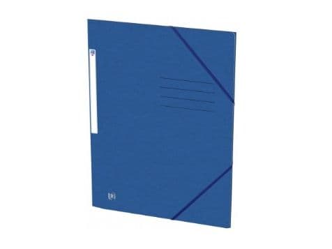 FOLDER ELAST 3 flikar Oxford Topfile+ m. tryck A4 blå