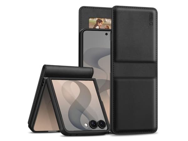 Tech-Protect Wallet Case for Samsung Galaxy Z Flip 8 - Black