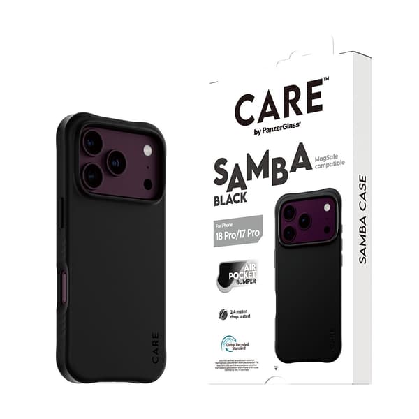 CARE by PanzerGlass Samba Case Schwarz m. MagSafe iPhone 18 Pro | 17 Pro