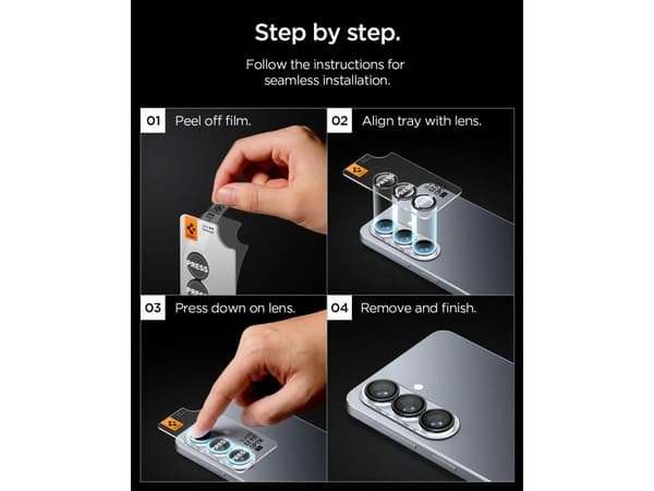 Spigen GLAS.tR EZ Fit Optik Pro HD Galaxy S26 Camera Lens Protector [2 Pack]