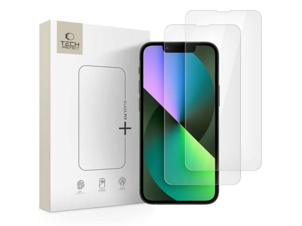 Tech-Protect herdet glass FIT+ 2-pak for iPhone 13 mini CLEAR