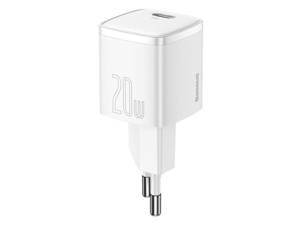 Baseus Cube nettverkslader 20 W PD USB-C hvit
