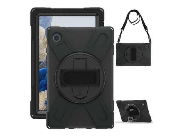 eSTUFF - Bagsidecover til nettbrett - sort - 10,5" - for Samsung Galaxy Tab A8