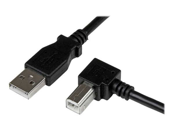 StarTech 2m USB 2.0 A to Right Angle B Cable Cord - 2 m USB Printer Cable - Right Angle USB B Cable - 1x USB A (M), 1x USB B (M) (USBAB2MR) - USB-k...