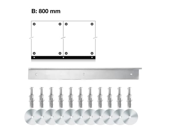 Väggfäste för montering av skåpsbredd 800 mm