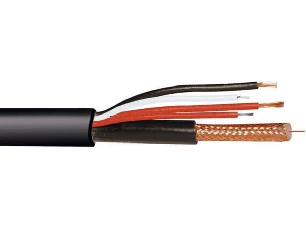 ABUS TVAC40320, 250 m, RG59, Musta