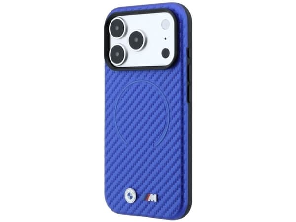 BMW M Carbon Printed Ring MagSafe Case for iPhone 17 Pro / 18 Pro - Blue