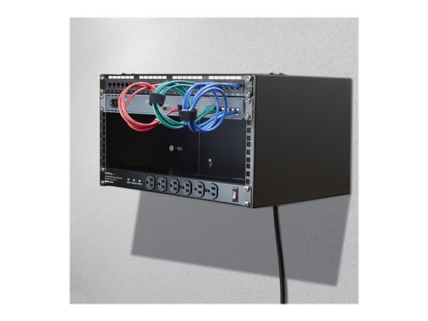 StarTech.com 6U väggmonteringsfäste för patchpanel - 35 cm djupt - Skåp - väggmontering - svart - 6U - 19"