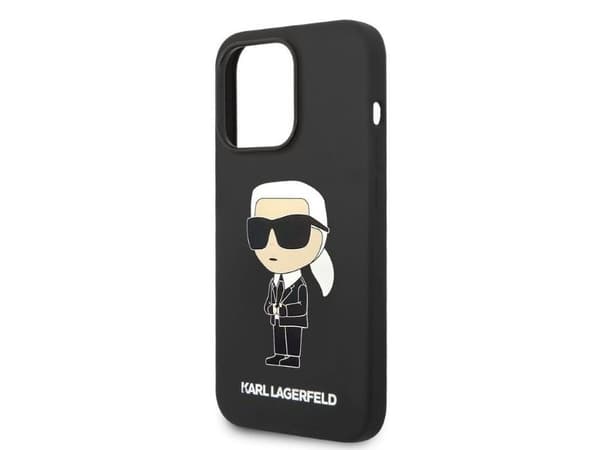 Karl Lagerfeld silikonovertrekk Ikonik til iPhone 14 Pro - sort