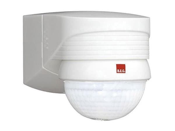 B.E.G. Brück 91008 Väggrörelsesensor Vägg, utanpåliggande montering 280° Vit IP44
