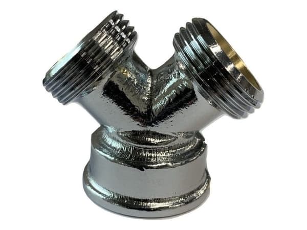 NEERSKOV Forkromet messing Y-stykke 3/4" muffe/nippel/nippel