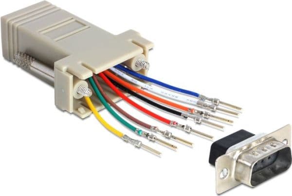 DeLOCK 65462, Sub-D 9, RJ45, Harmaa