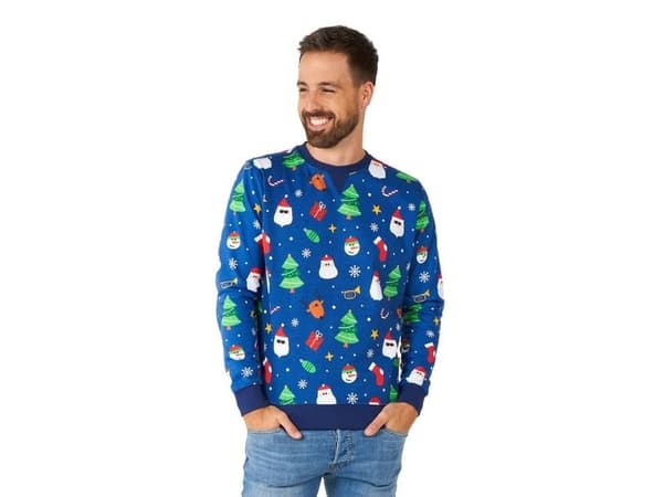 OppoSuits Festivity Blue julebluse