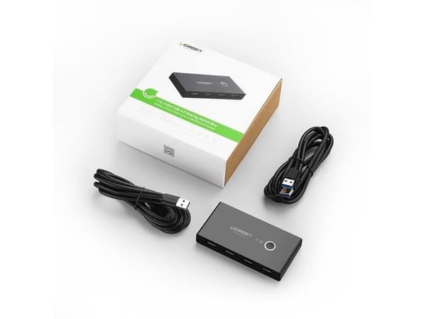 Ugreen - USB-periferdelesvitsj - 4 x SuperSpeed USB 3.0 - stasjonær