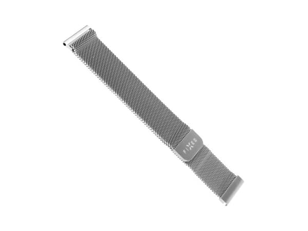 FIXED - Sløyfe for smart armbåndsur - 20 mm, quick release - sølv