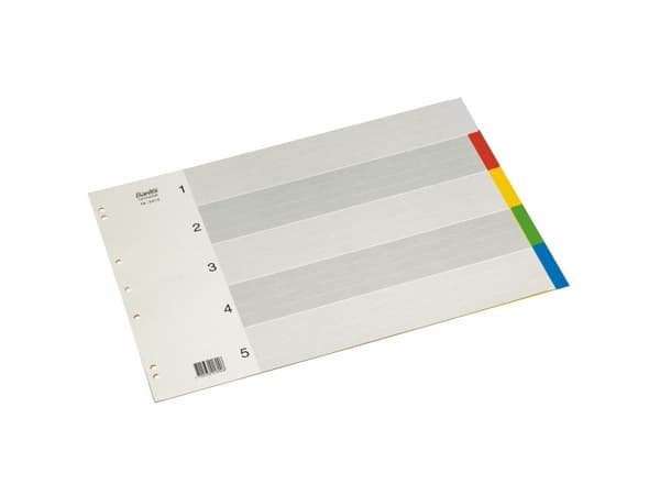 Faneblade Bantex Strong-Line® 5-delt, plast, A3, tværformat