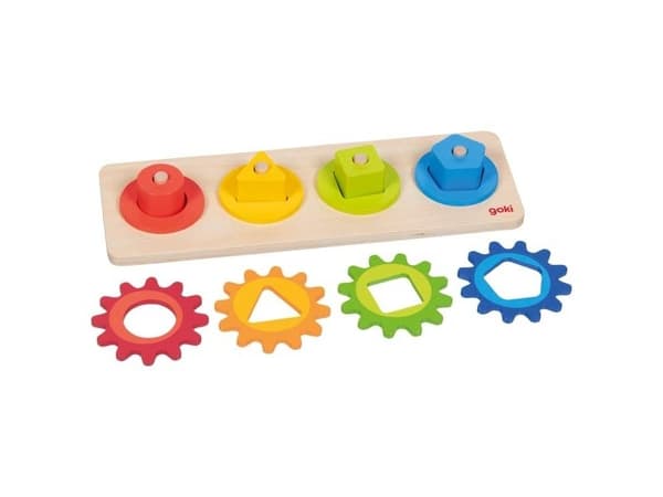 Goki 58295, 2 År, Trä, Trä, Grön, Gul, Blå
