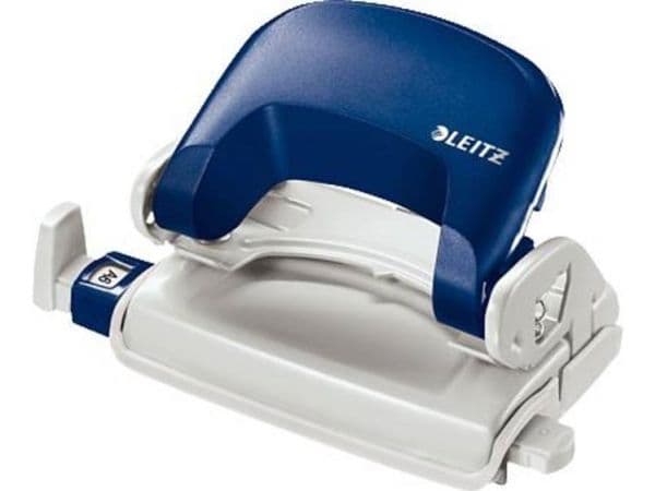 Leitz - Hålslag - 10 ark / 1 mm - plast, metall - blå