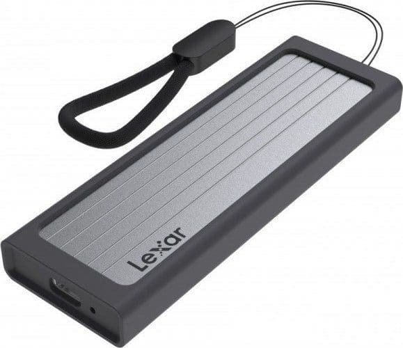 Lexar E6, SSD-kotelo, M.2, PCI Express, 10 Gbit/s, USB-liitettävyys, Hopea
