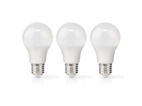 Nedis LBE27A602P3, 8,5 W, E27, 806 lm, 15000 timer, Varm hvit