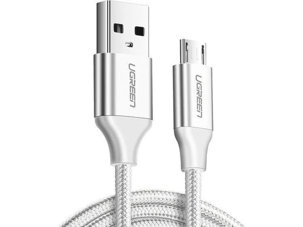 Kaapeli USB do Micro USB UGREEN QC 3.0 2.4A 2m (biały)