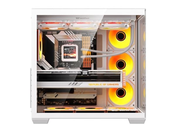 Darkflash C280 kabinett hvit + 7 vifter